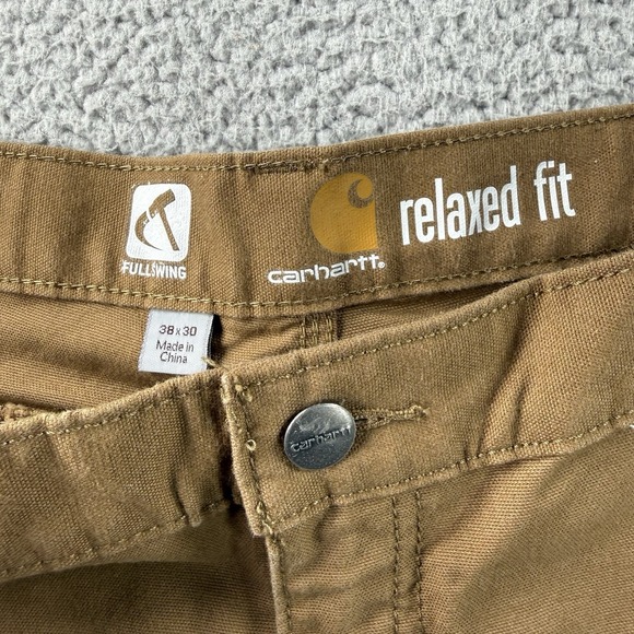 Carhartt Pants Mens 38x30 Brown Full Swing Cryder Dungaree Cargo Utility Work - Picture 5 of 14